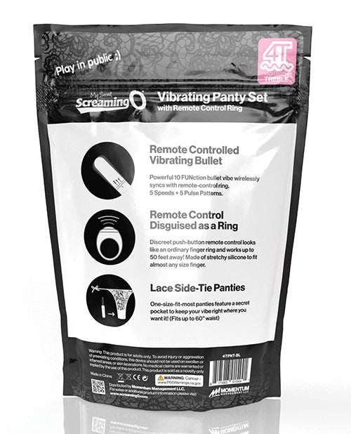 Screaming O My Secret 4t Panty Vibe W/remote - Black
