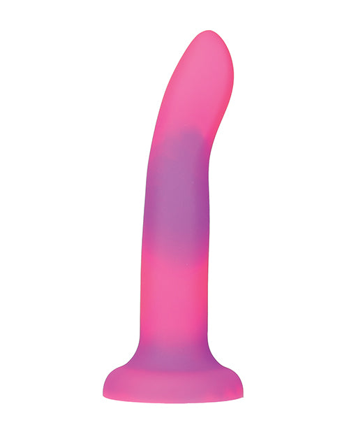 Addiction 8 Inch Rave Glow In The Dark Dong - Pink-purple