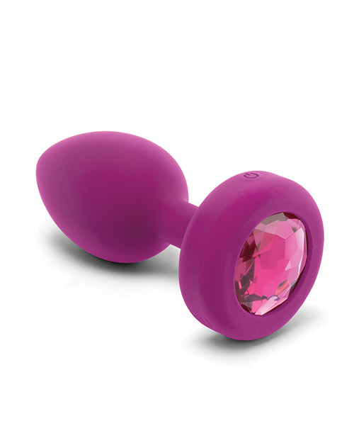 B-vibe Remote Control Vibrating Jewel Plug (s-m) - Fuchsia