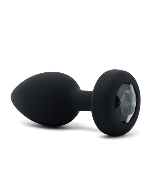 B-vibe Remote Control Vibrating Jewel Plug (m-l) - Black
