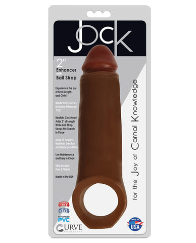 Curve Novelties Jock Enhancer 2 Inch Extender W-ball Strap - Chocolate