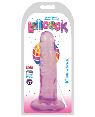Curve Novelties Lollicock 6 Inch Slim Stick - Grape Ice