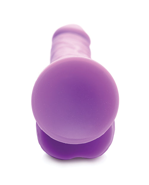 Curve Novelties Lollicock 7 Inch Silicone Dildo W-balls - Grape