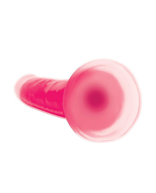 Curve Toys Lollicock 7 Inch Glow In The Dark Silicone Dildo - Pink
