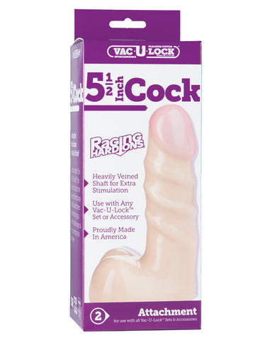 Vac-u-lock 5.5 Inch Raging Hard On Realistic Cock - Flesh