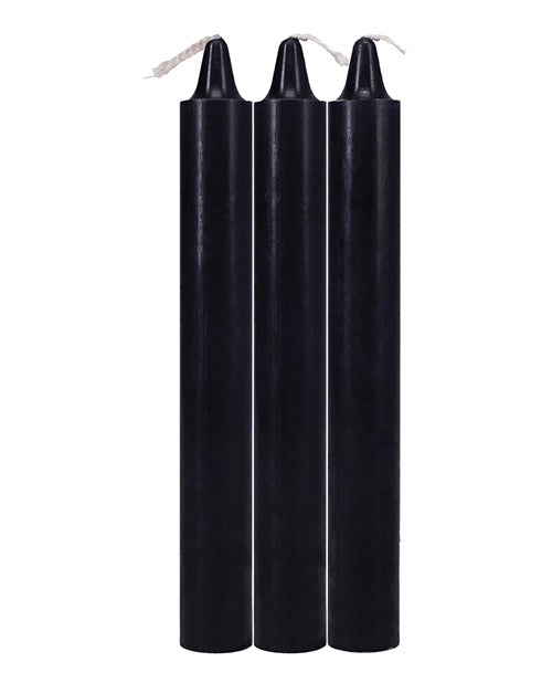 Japanese Drip Candles - Pack Of 3 Black