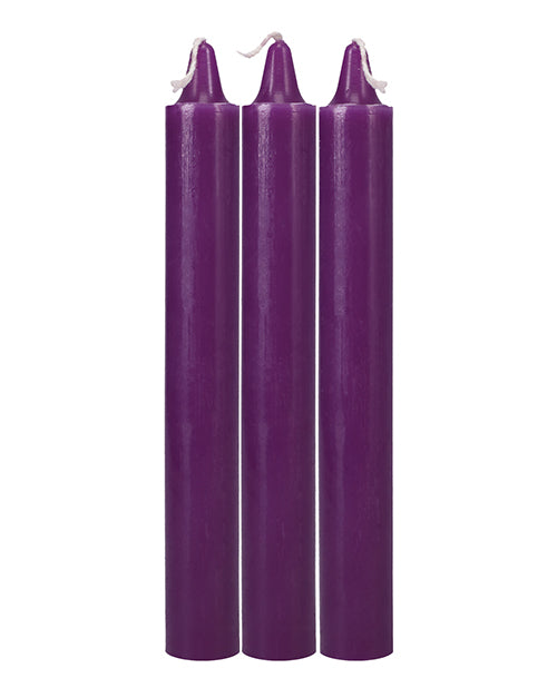 Japanese Drip Candles - Pack Of 3 Purple