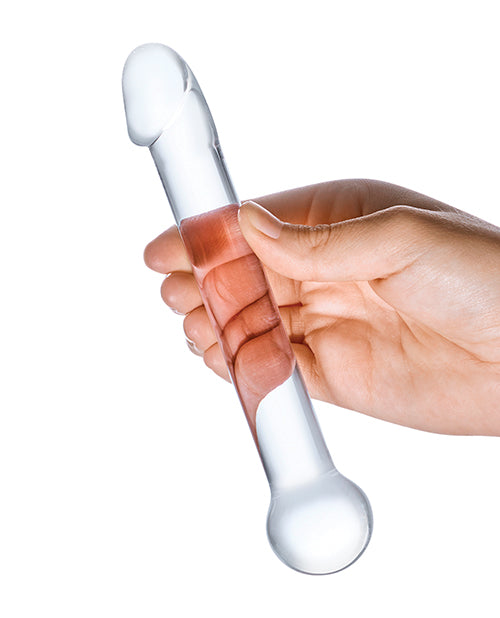 Glas 7 Inch Realistic Head Glass Dildo - Clear