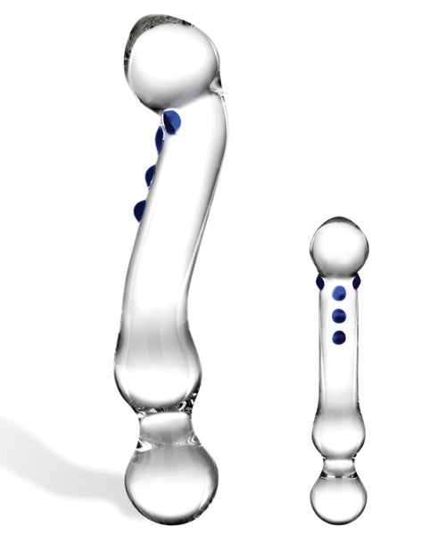 Glas 6 Inch Textured G-spot Glass Dildo