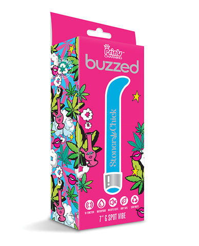 Buzzed 7 Inch G-spot Vibe - Stoner Chick Blue