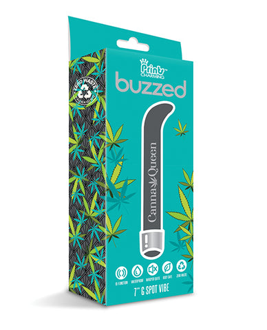 Buzzed 7 Inch G-spot Vibe - Canna Queen Black