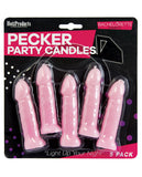 Bachelorette Party Pecker Party Candles - Pink Pack Of 5