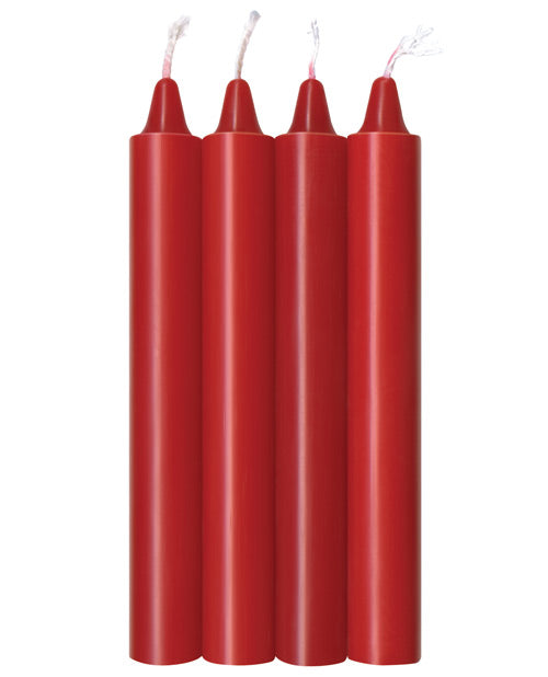 The 9's Make Me Melt Sensual Warm Drip Candles - Red Hot Pack Of 4