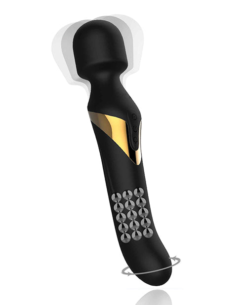 Dorcel Dual Orgasms Wand Vibrator - Black-gold