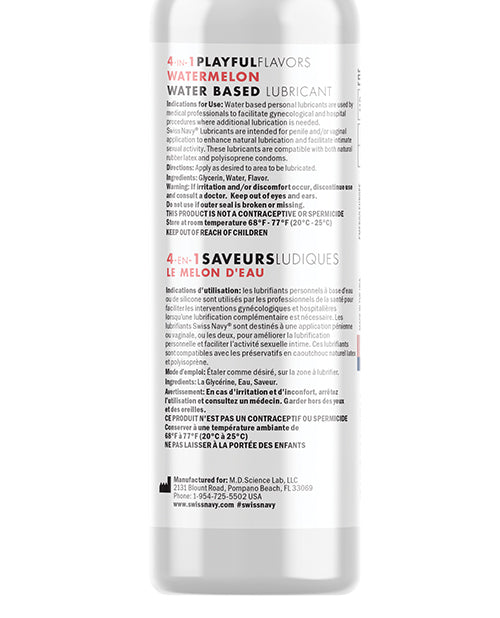 Swiss Navy 4 In 1 Playful Flavors Watermelon - 4 Oz