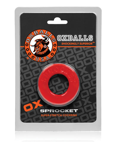 Oxballs Atomic Jock Sprocket Cockring - Red