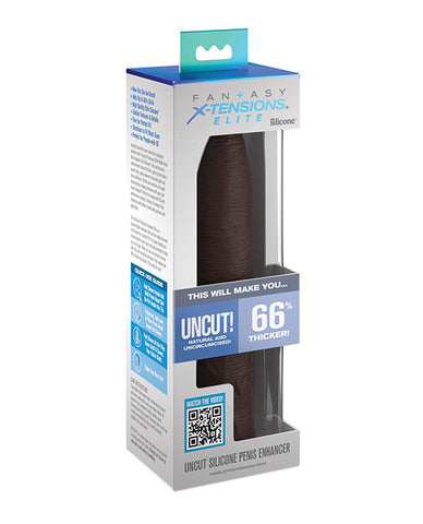 Fantasy X-tensions Elite Uncut 7 Inch Extension Sleeve - Brown