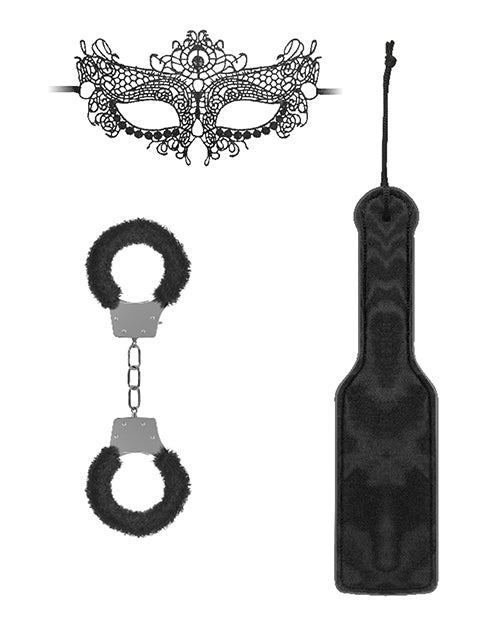Shots Ouch Black & White Introductory Bondage Kit -3 - Black