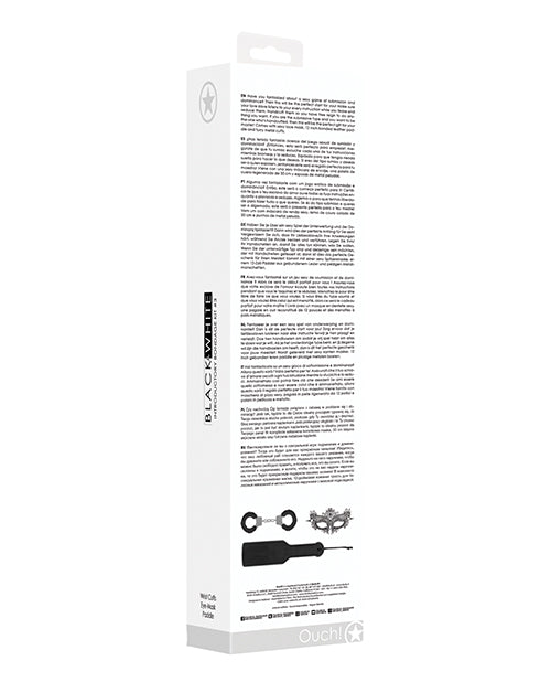 Shots Ouch Black & White Introductory Bondage Kit -3 - Black