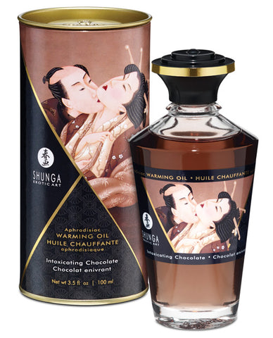 Shunga Warming Oil - 3.5 Oz Intoxicating Chocolate