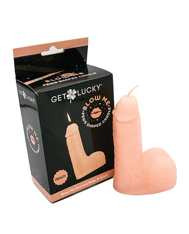 Get Lucky 5 Inch Blow Me Penis Candle - Peach