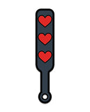 Wood Rocket Sex Toy Hearts Paddle Pin - Black-red