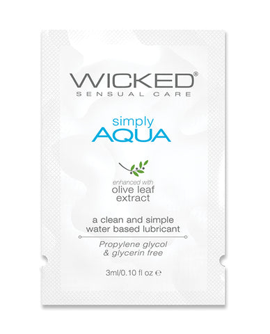 Wicked Sensual Care Simply Aqua Water Based Lubricant - .1 Oz
