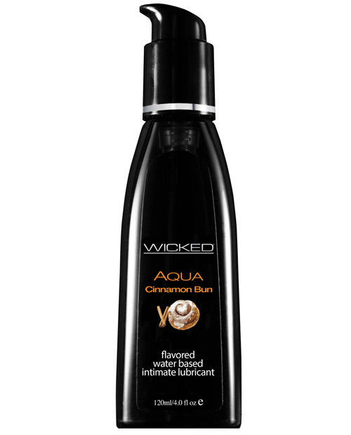Wicked Sensual Care Aqua Water Based Lubricant - 4 Oz Cinnamon Bun