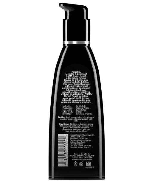 Wicked Sensual Care Water Based Lubricant - 2 Oz Sweet Peach