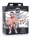 Master Series Kinky Pride Rainbow Bondage Set - Wrist & Ankle Cuffs & Collar W-leash