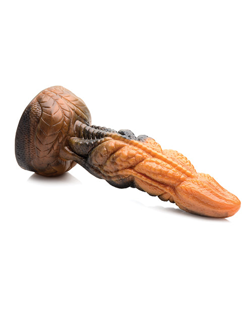 Creature Cocks Ravager Rippled Tentacle Silicone Dildo - Orange-black