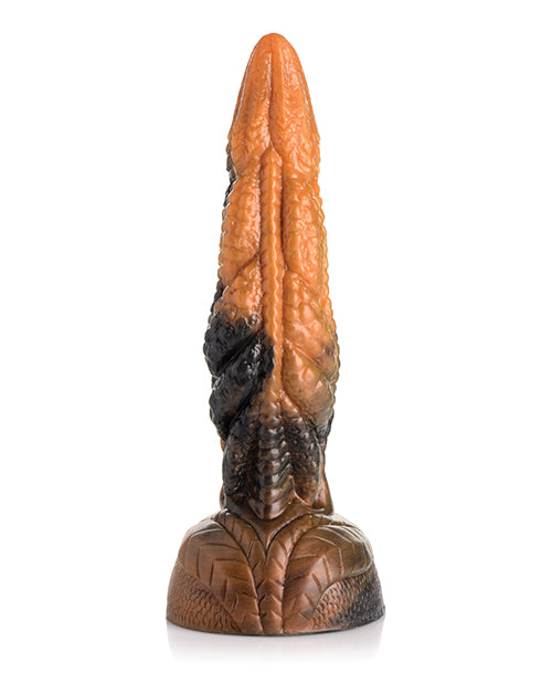 Creature Cocks Ravager Rippled Tentacle Silicone Dildo - Orange-black