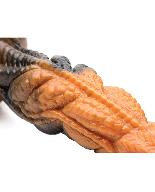 Creature Cocks Ravager Rippled Tentacle Silicone Dildo - Orange-black