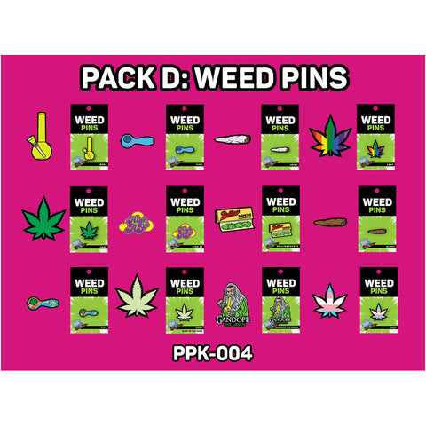 Pin Pack D: Weed Pins Only 48 Pins & Display