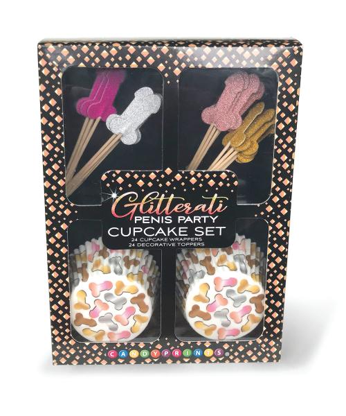 Glitterati Penis Party Cupcake Set