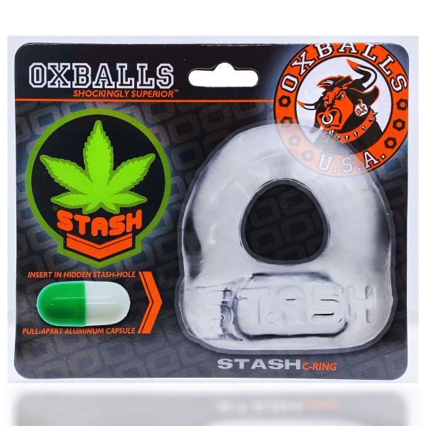 Stash Cockring W/ Capsule Insert Clear (net)