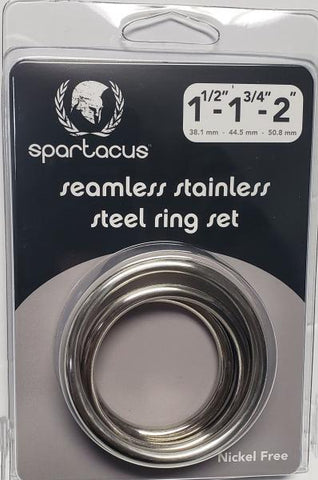 Seamless Stainless Steel C Ring Set - 1.5 1.75 Inch 2 Inch Inch