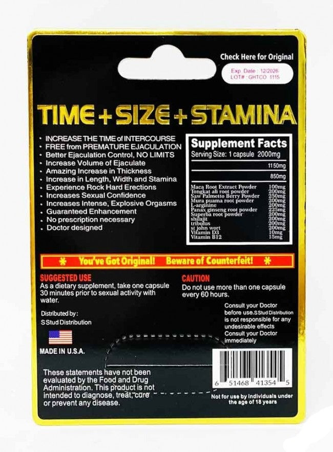 Black Stud 9999K Male Sexual Enhancement Pill