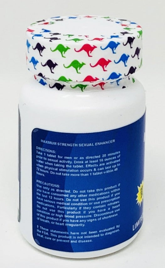 Kangaroo Blue Be the Man Sexual Enhancement 12 Pill Bottle