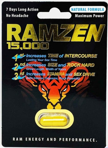 RamZen 15000 Male Enhancement Gold Pill 7 Days