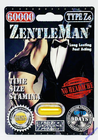 ZentleMan 6000 Gold Pill Genuine Male Sexual Enhancer