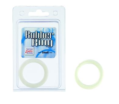 White Rubber Cock Ring - Small