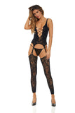 Never Settle Bodystocking - One Size - Black