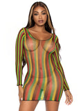 Rasta Net Mini Dress - One Size