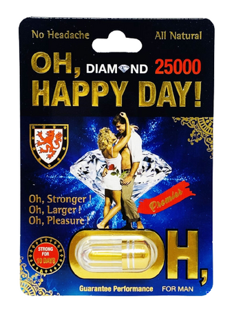 Oh Happy Day Diamond 25000 Pill Men Libido Enhancer 1 Capsule