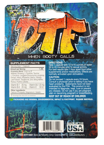 DTF Male Sexual Dietary Supplement 3500mg Pill