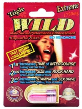 Wild Extreme 1750mg Triple Maximum Sexual Male Enhancement Red Pill
