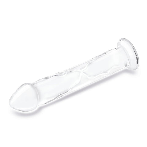 Glas 12 Inch Glass Dildo With Veins & Flat Base