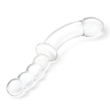 Glas 12.5 Inch Girthy Double Sided Dong With Anal Bead Grip Handle