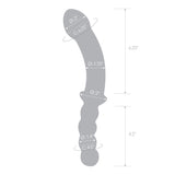 Glas 12.5&quot; Girthy Double Sided Dong With Anal Bead Grip Handle